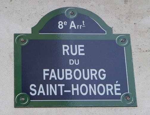 Rue De Faubourg sign