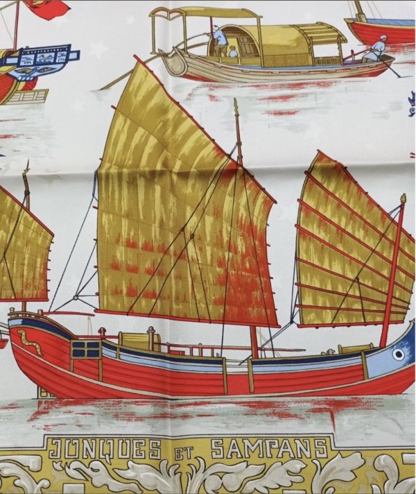 Jonques Et Sampans 50 Year Anniversary The Peoples Republic of China 1949 - 1999 Special Issue scarf title